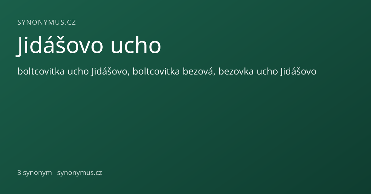 Náhled odkazu: Jidášovo ucho