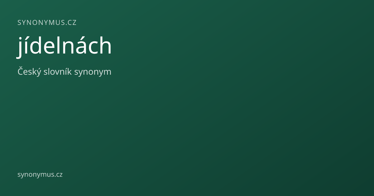 Náhled odkazu: jídelnách