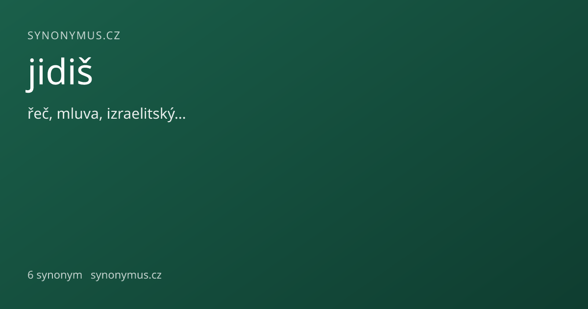 Náhled odkazu: jidiš