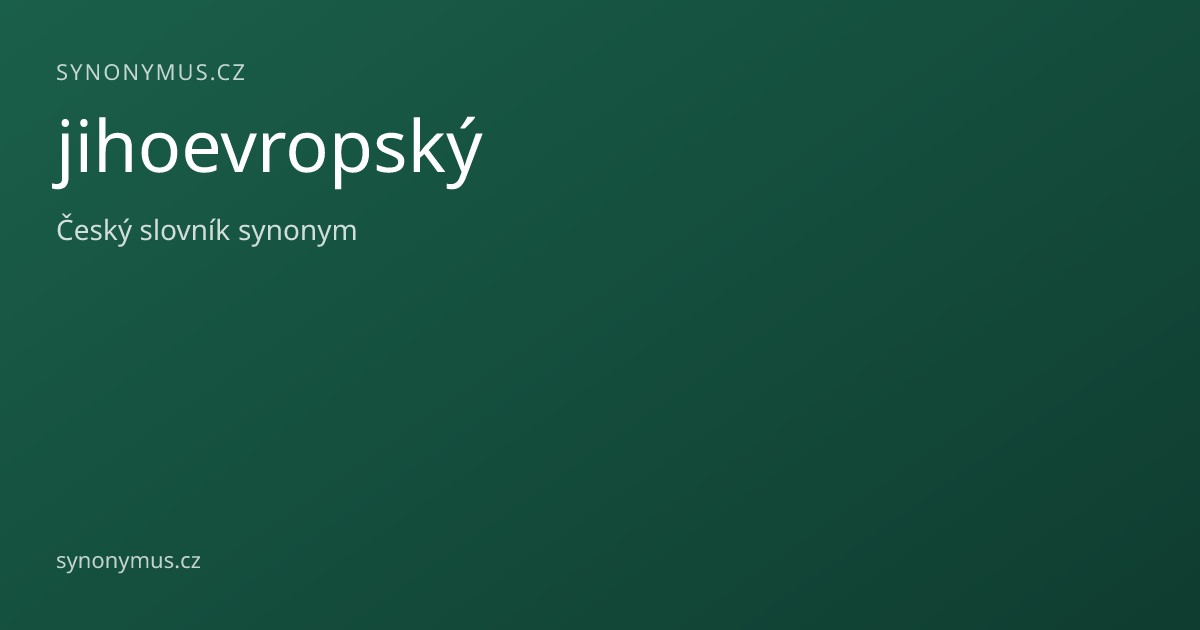 Náhled odkazu: jihoevropský