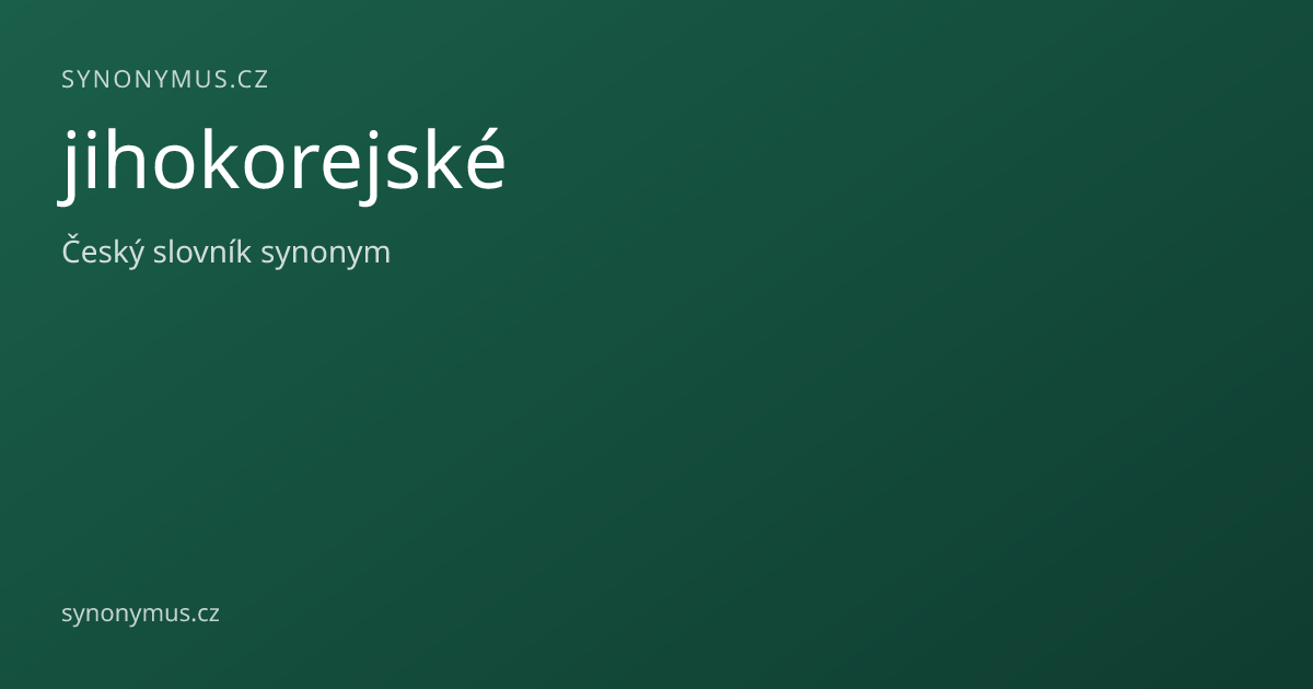Náhled odkazu: jihokorejské