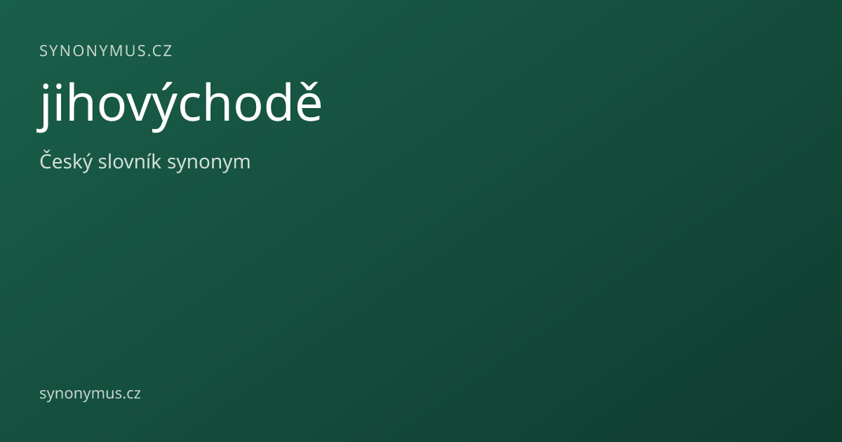 Náhled odkazu: jihovýchodě