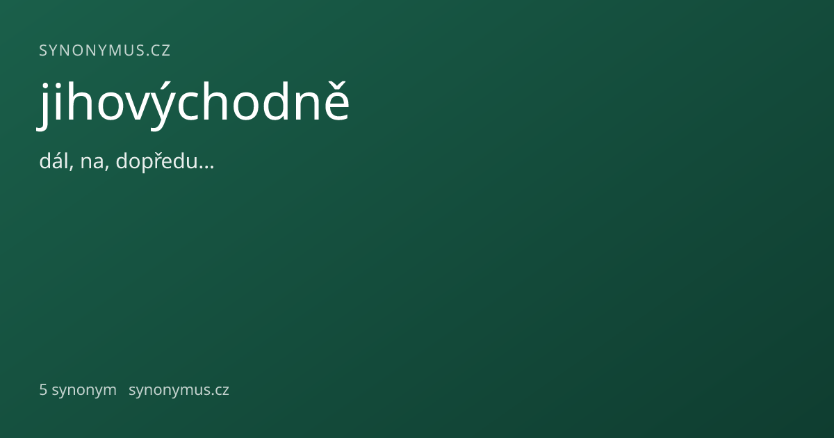 Náhled odkazu: jihovýchodně