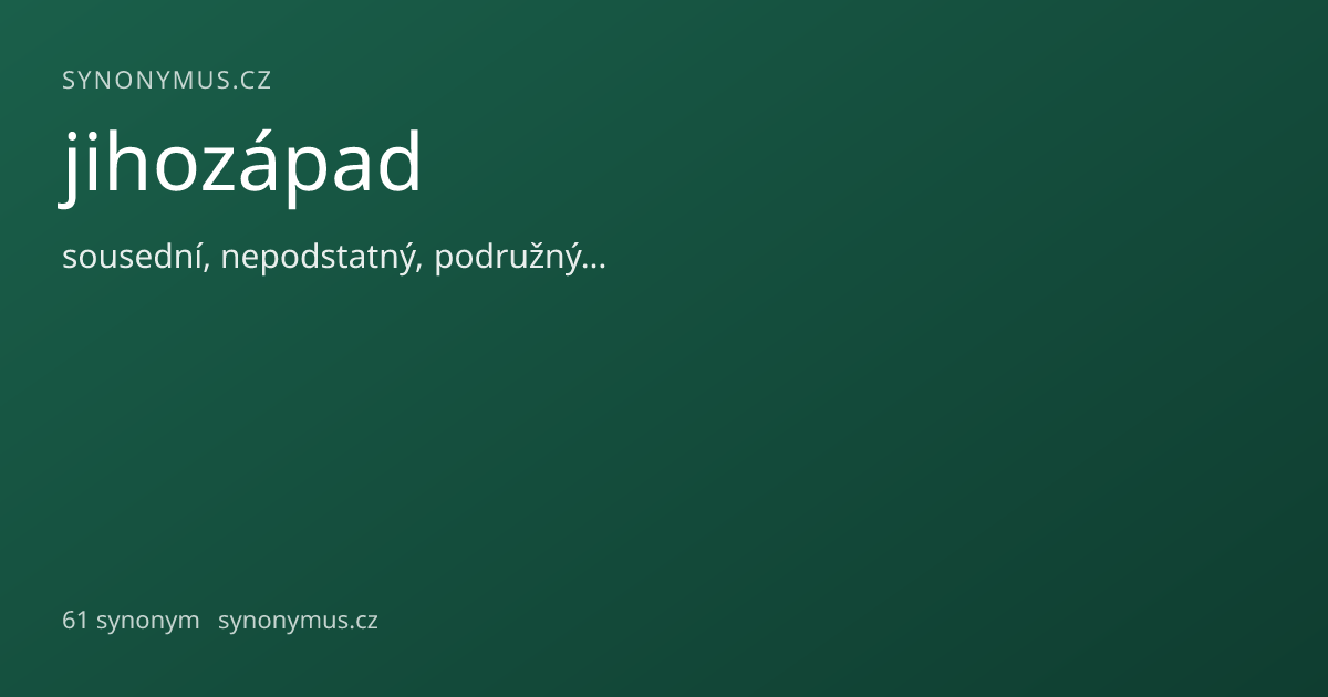 Náhled odkazu: jihozápad