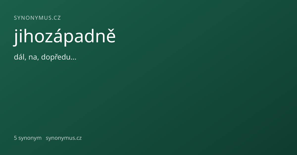 Náhled odkazu: jihozápadně