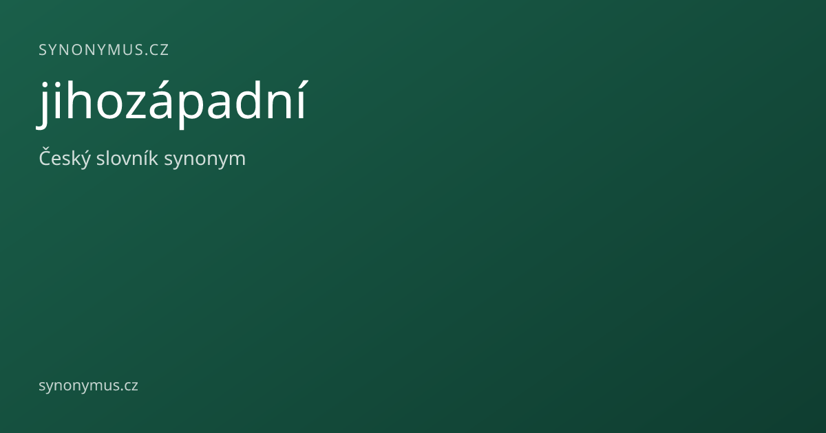Náhled odkazu: jihozápadní