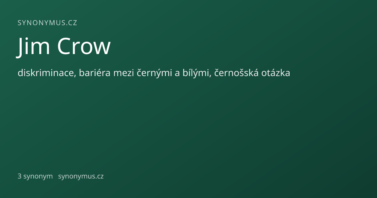 Náhled odkazu: Jim Crow
