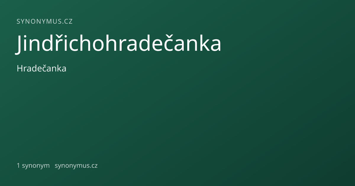 Náhled odkazu: Jindřichohradečanka