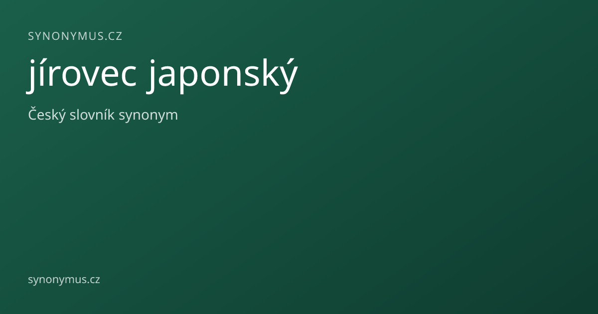 Náhled odkazu: jírovec japonský