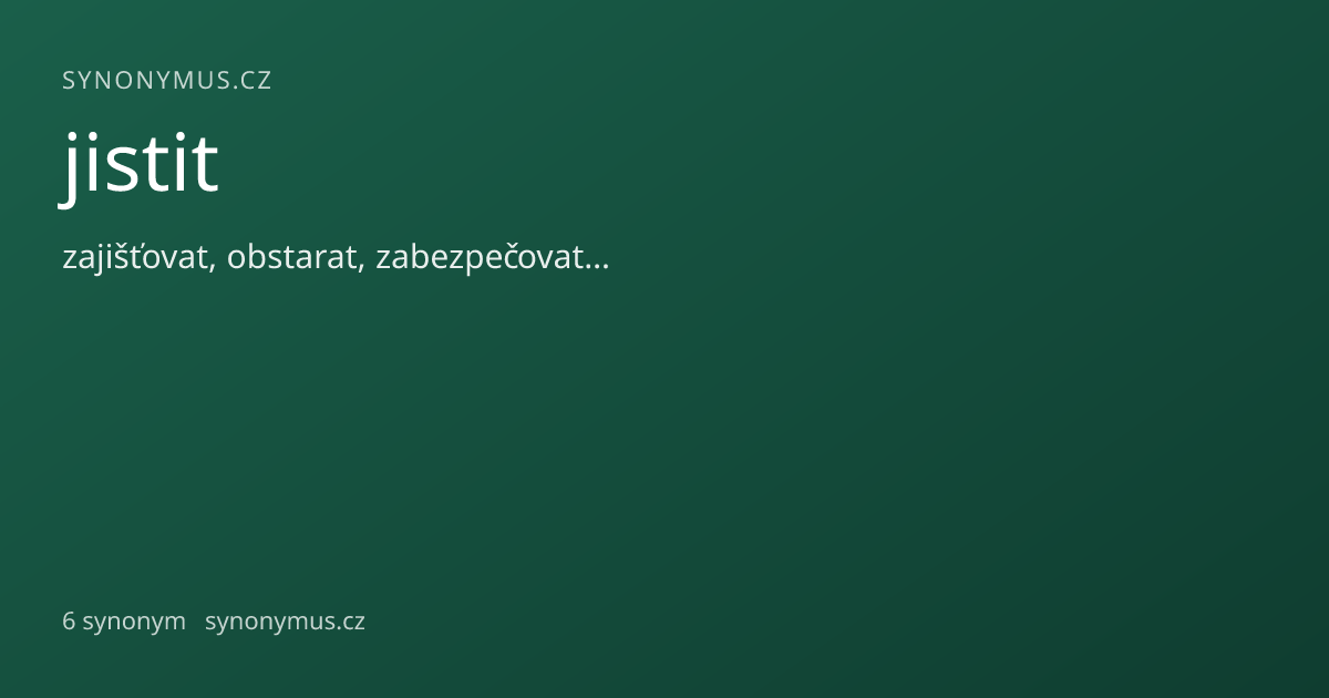Náhled odkazu: jistit