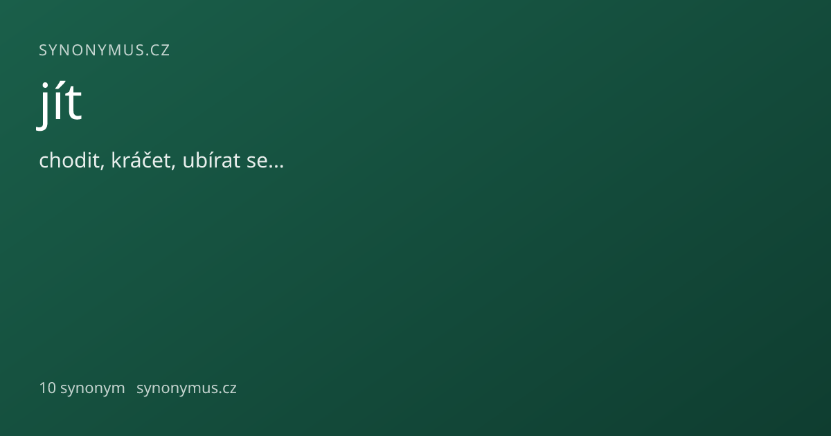 Náhled odkazu: jít