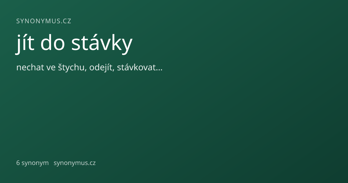 Náhled odkazu: jít do stávky
