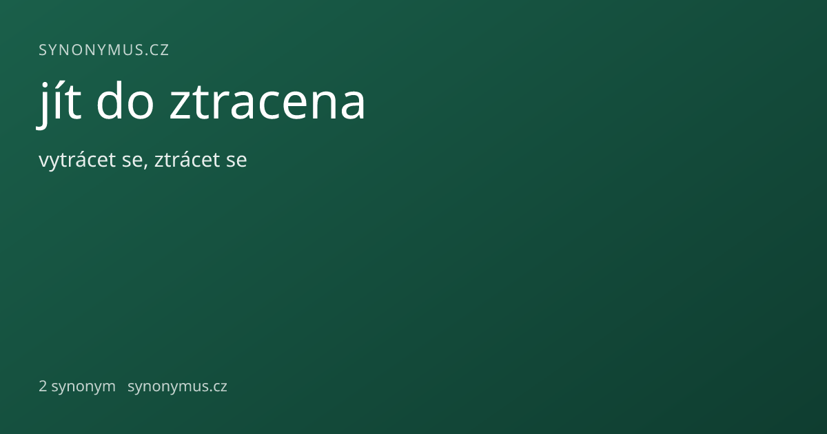Náhled odkazu: jít do ztracena