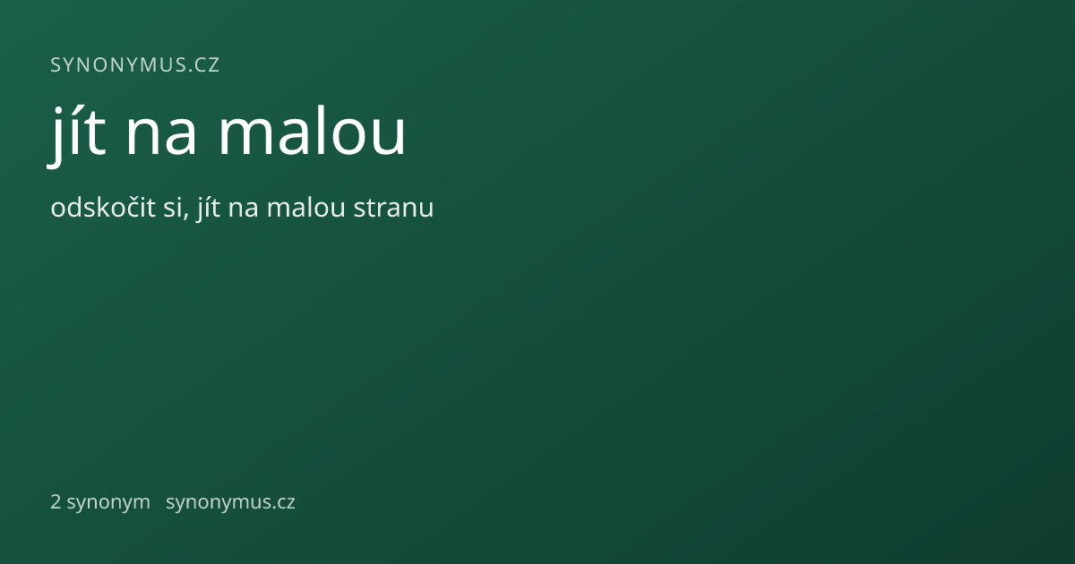 Náhled odkazu: jít na malou