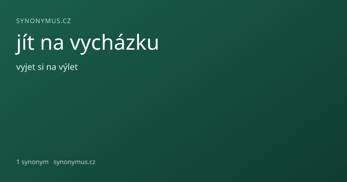 Náhled odkazu: jít na vycházku