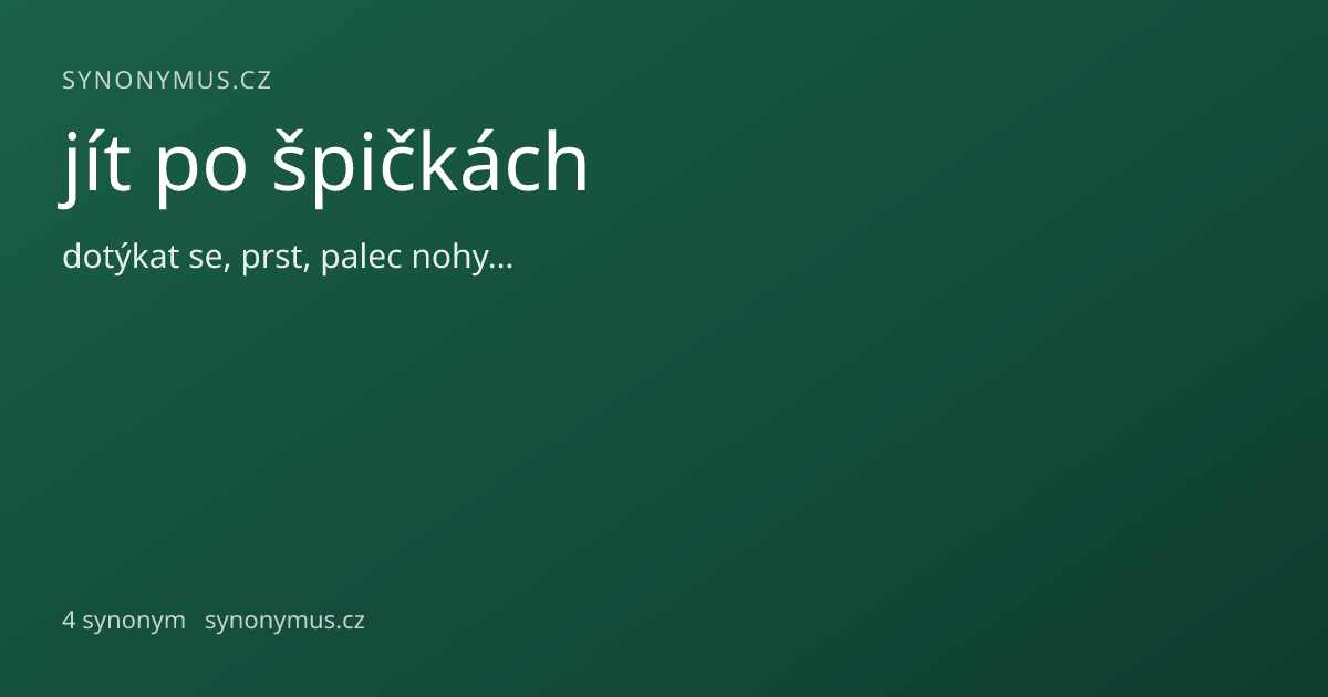 Náhled odkazu: jít po špičkách