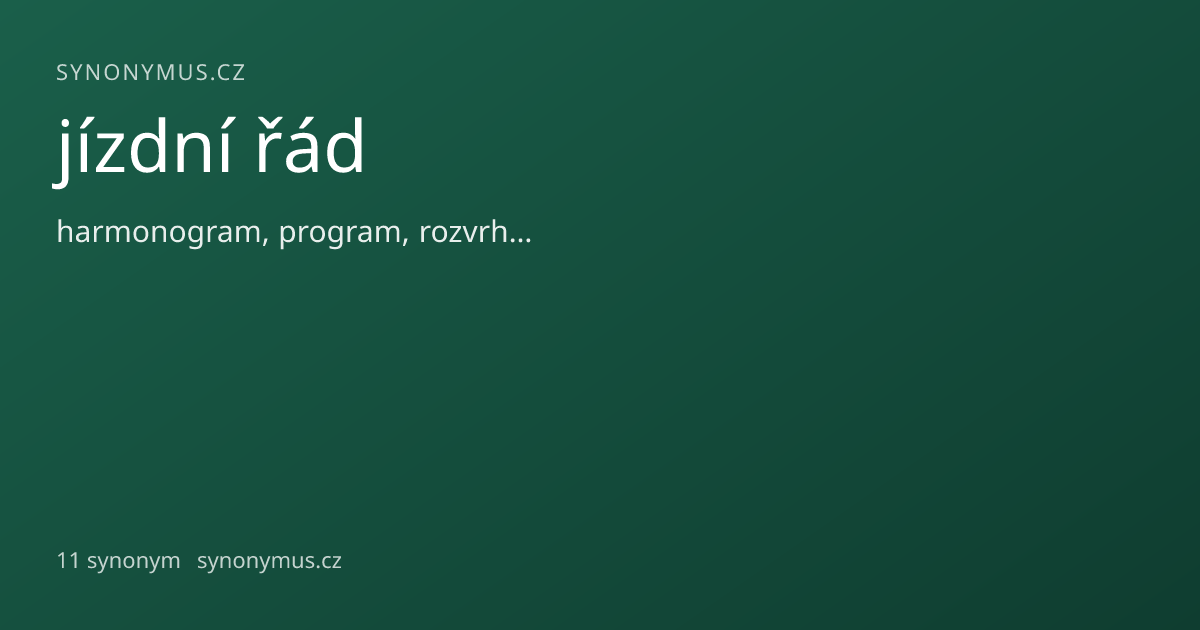 Náhled odkazu: jízdní řád