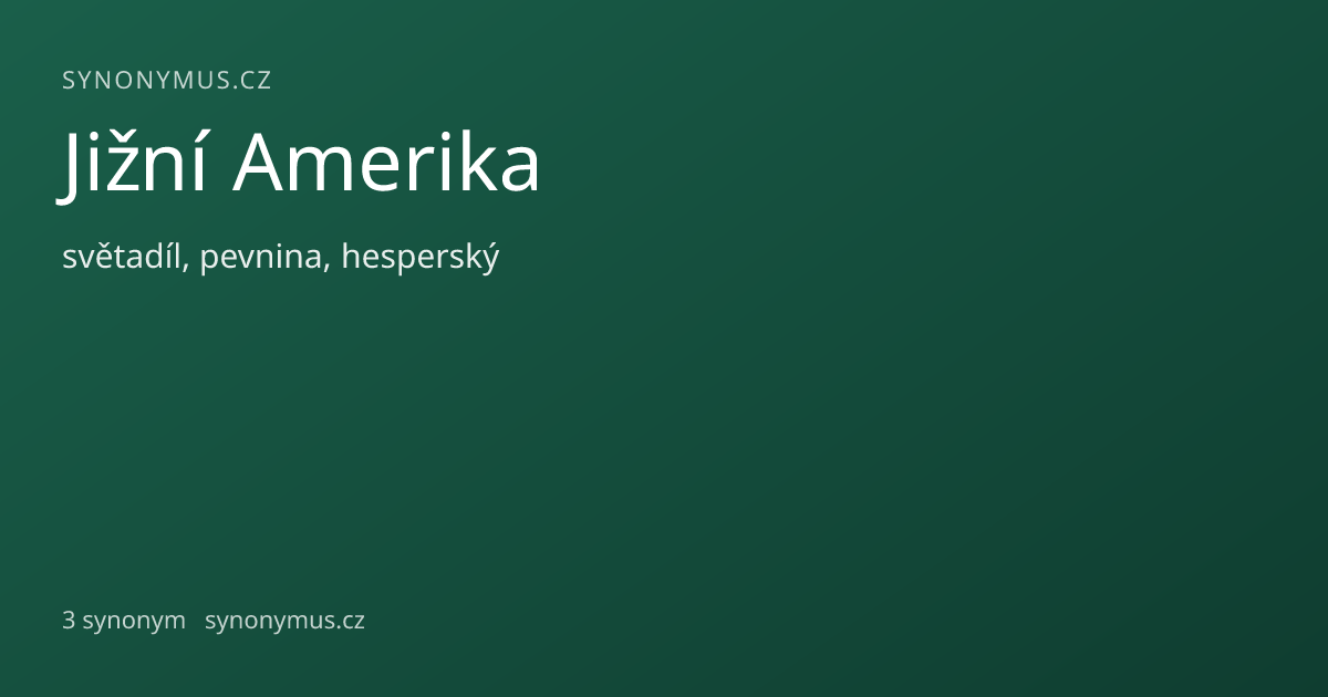 Náhled odkazu: Jižní Amerika