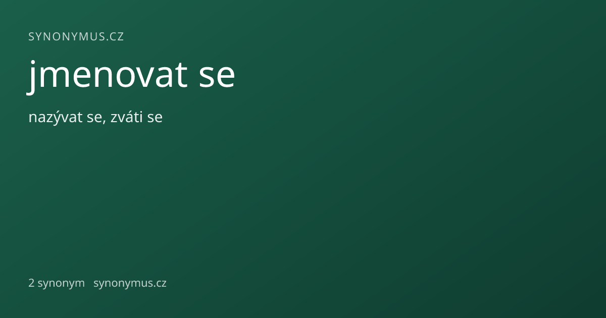 Náhled odkazu: jmenovat se