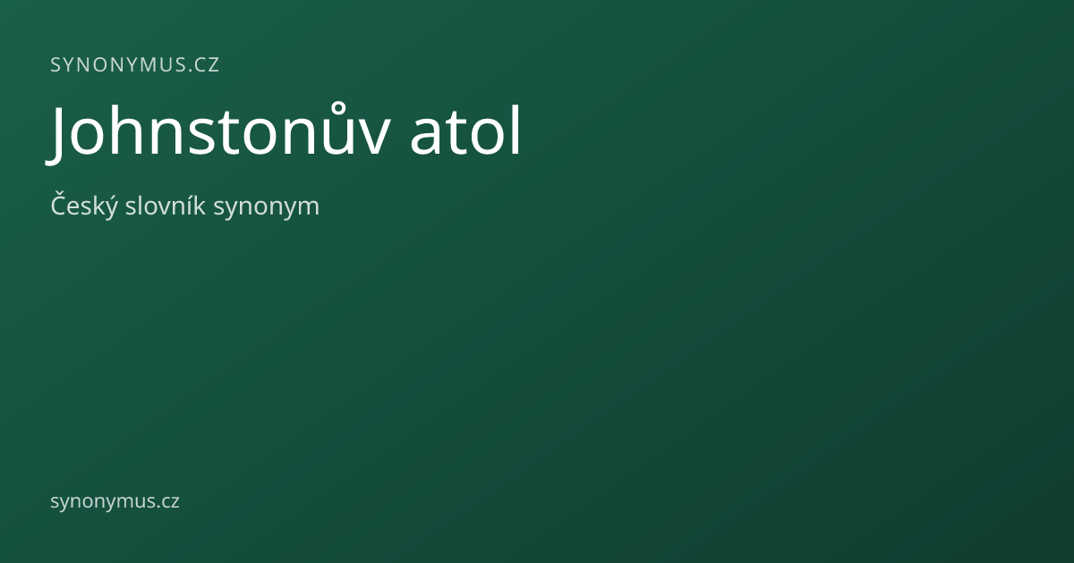 Náhled odkazu: Johnstonův atol