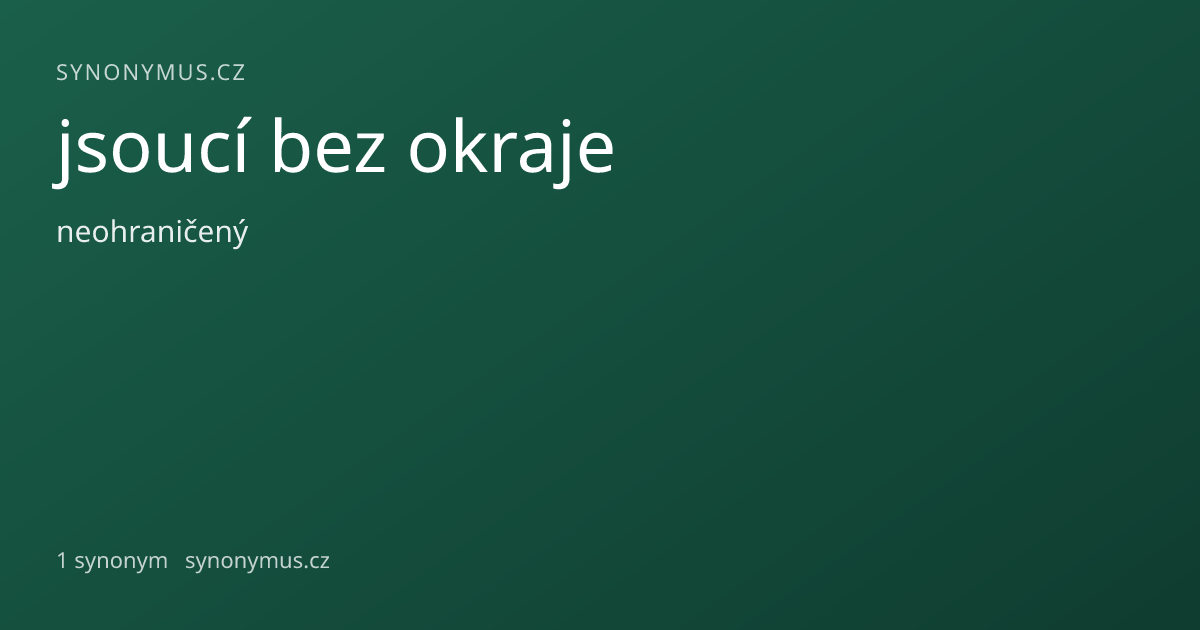 Náhled odkazu: jsoucí bez okraje