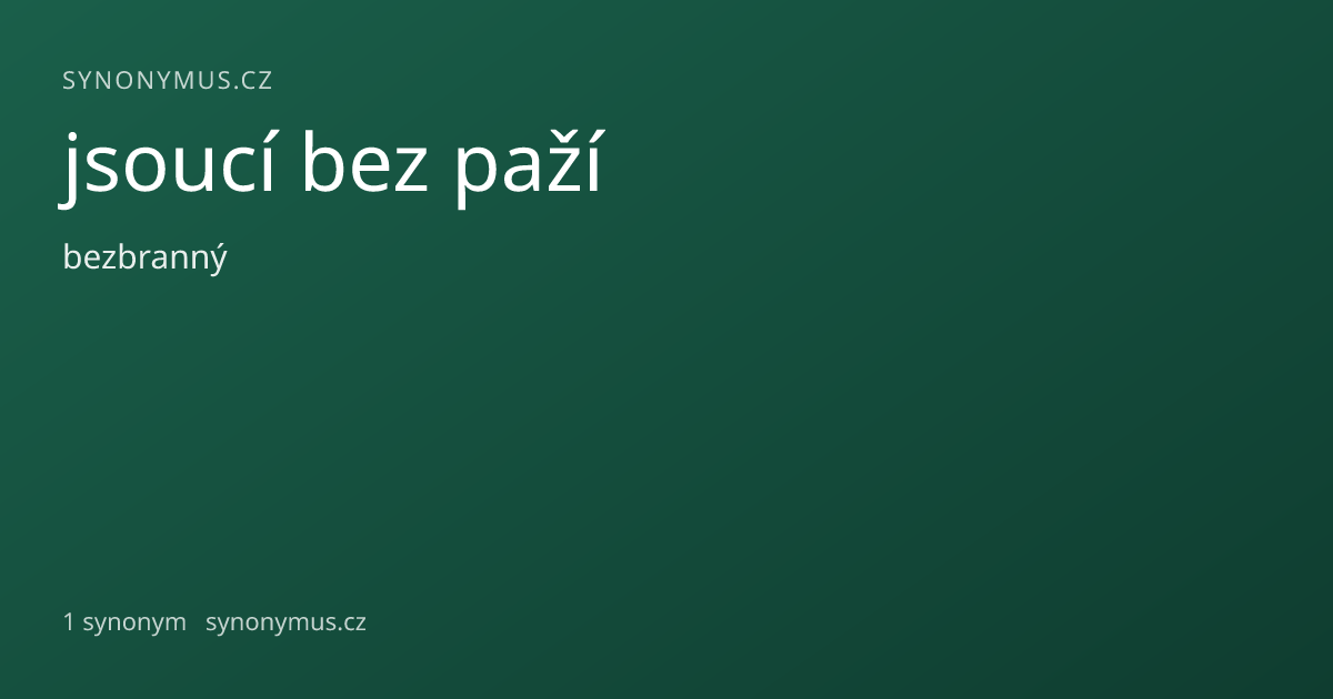 Náhled odkazu: jsoucí bez paží