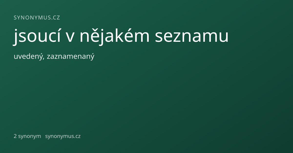 Náhled odkazu: jsoucí v nějakém seznamu