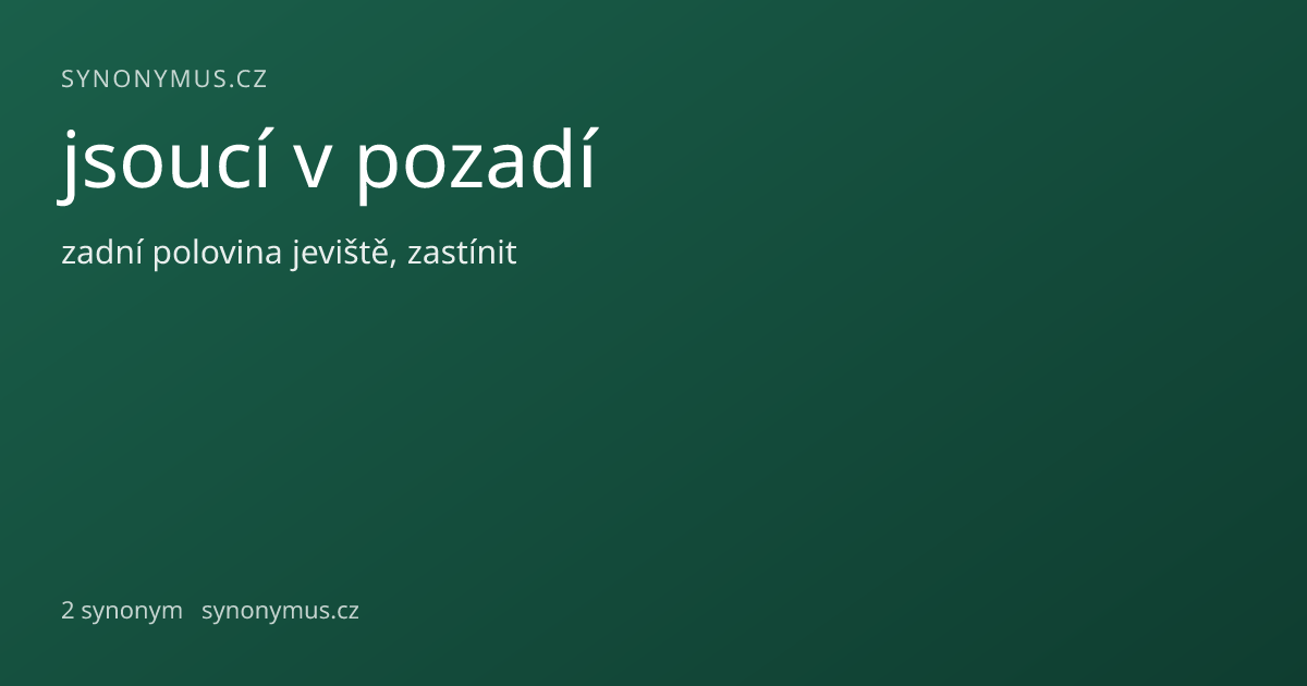 Náhled odkazu: jsoucí v pozadí