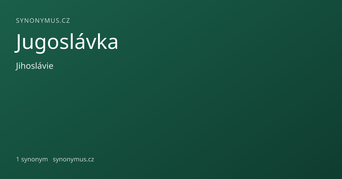 Náhled odkazu: Jugoslávka