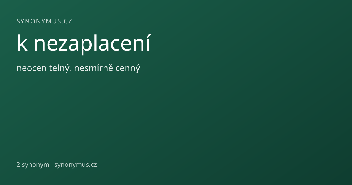 Náhled odkazu: k nezaplacení