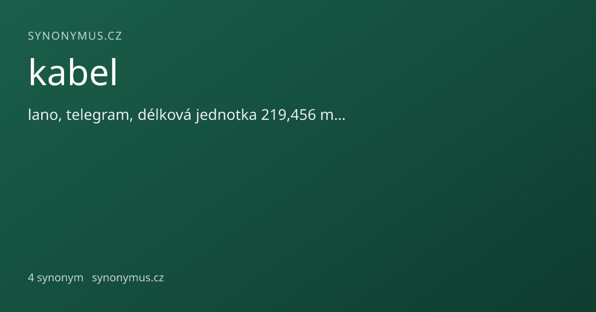 Náhled odkazu: kabel