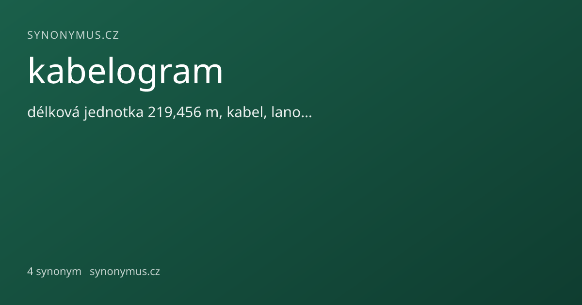 Náhled odkazu: kabelogram