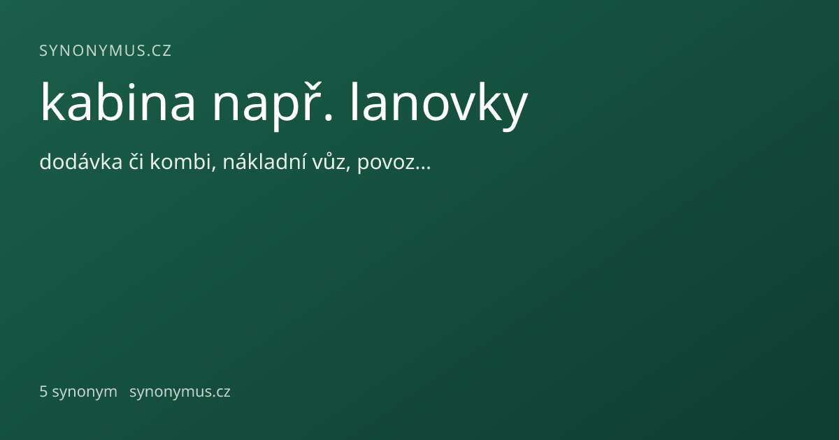 Náhled odkazu: kabina např. lanovky