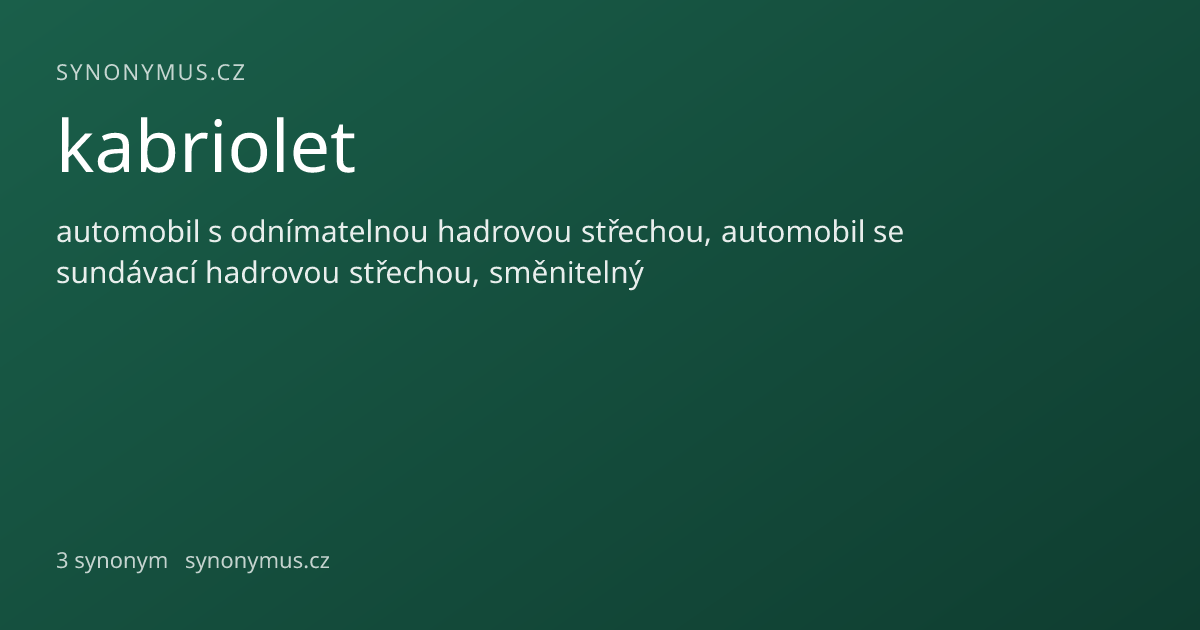 Náhled odkazu: kabriolet