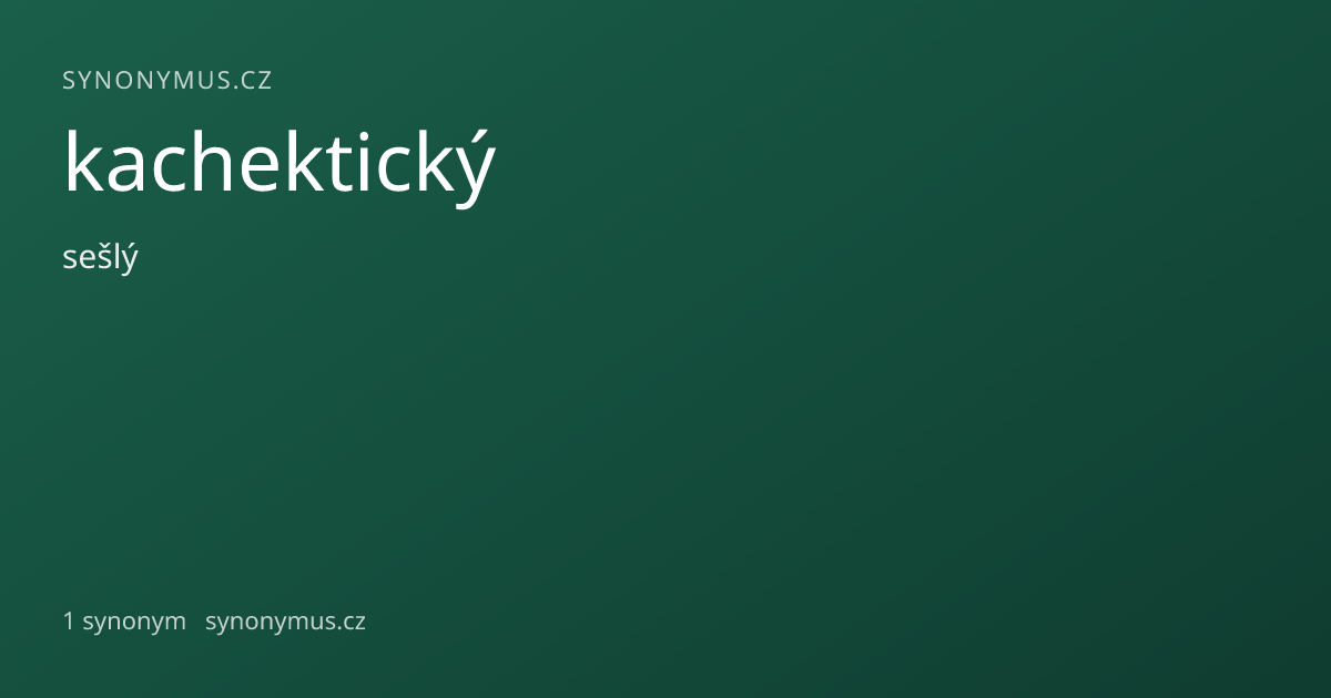 Náhled odkazu: kachektický