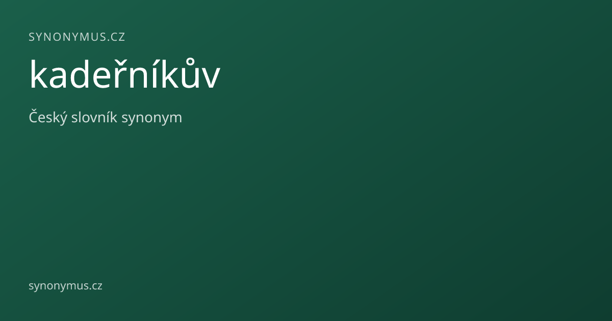 Náhled odkazu: kadeřníkův