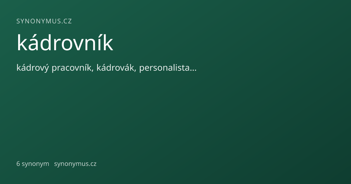 Náhled odkazu: kádrovník