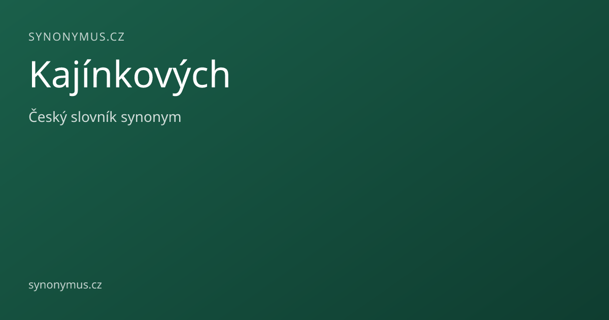 Náhled odkazu: Kajínkových