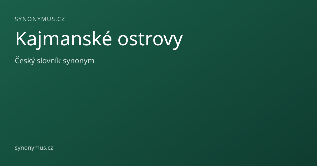 Náhled odkazu: Kajmanské ostrovy