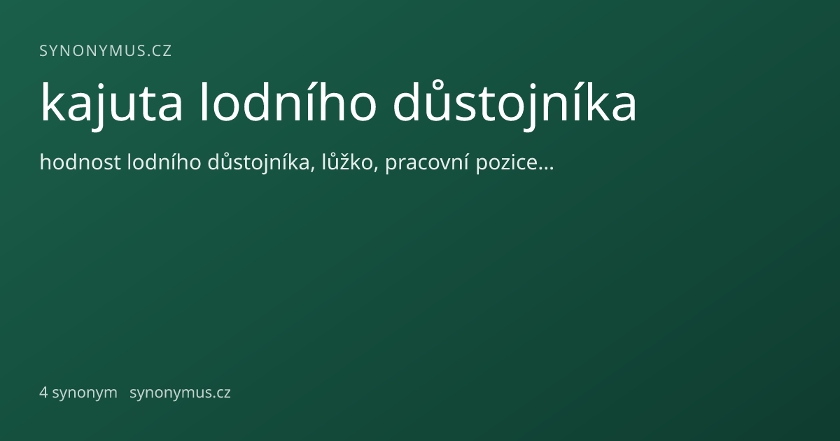 Náhled odkazu: kajuta lodního důstojníka