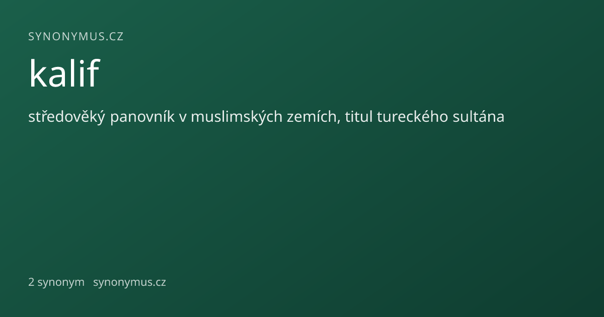 Náhled odkazu: kalif
