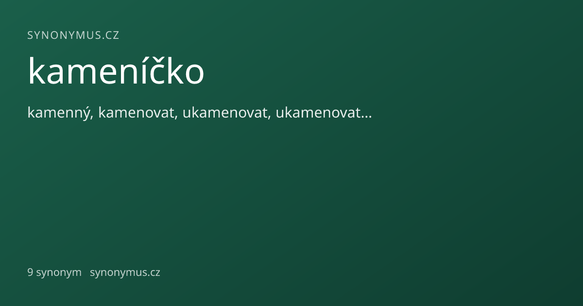 Náhled odkazu: kameníčko