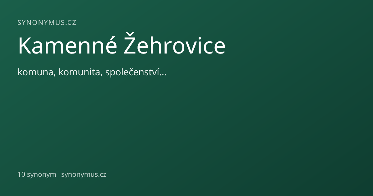 Náhled odkazu: Kamenné Žehrovice