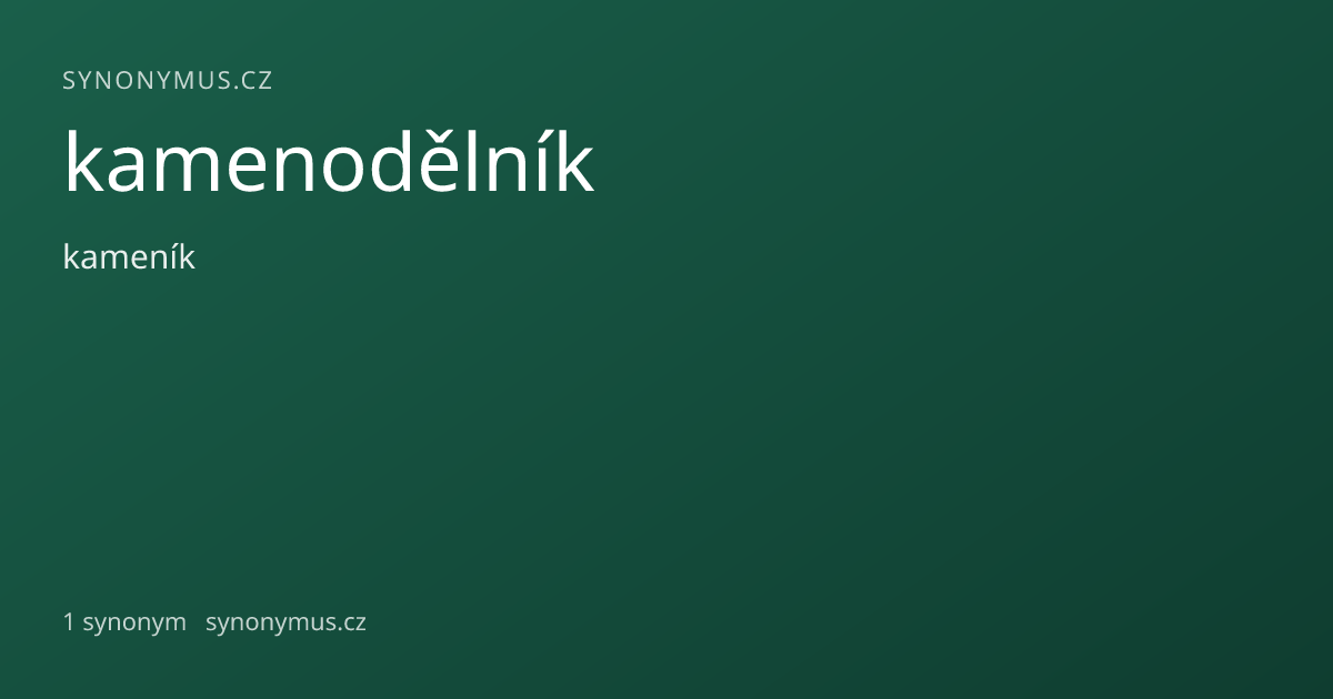 Náhled odkazu: kamenodělník