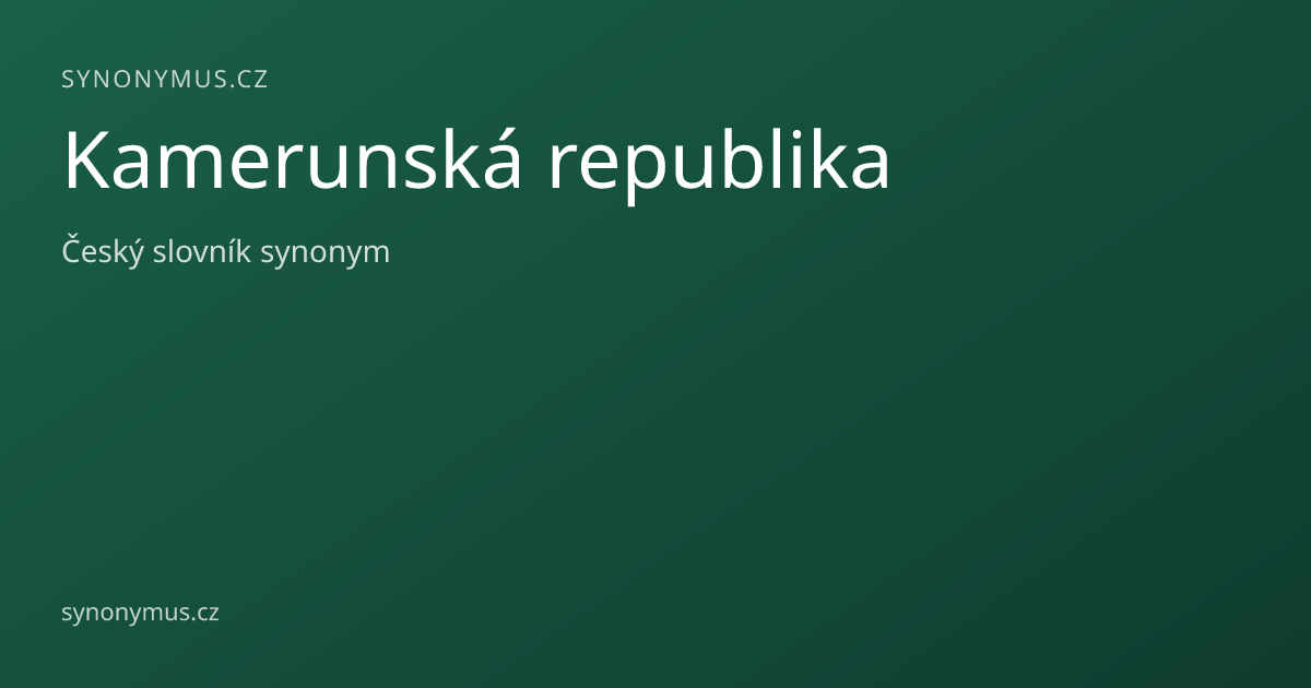 Náhled odkazu: Kamerunská republika