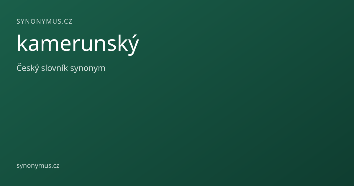 Náhled odkazu: kamerunský