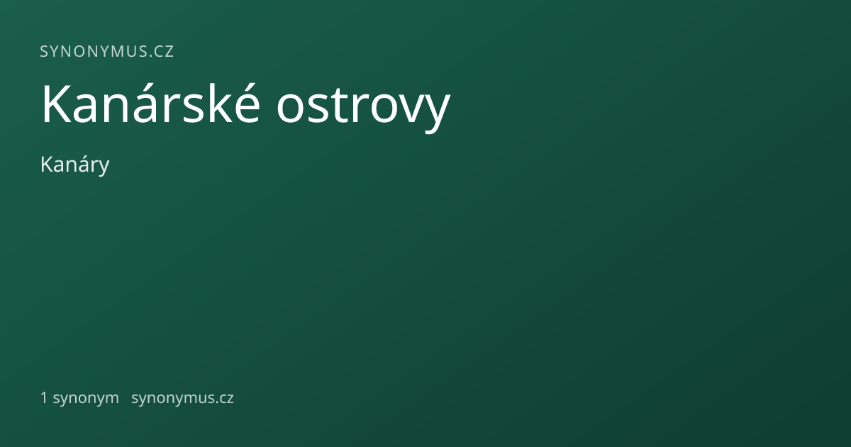 Náhled odkazu: Kanárské ostrovy