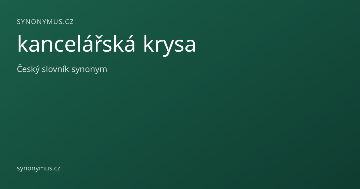 Náhled odkazu: kancelářská krysa