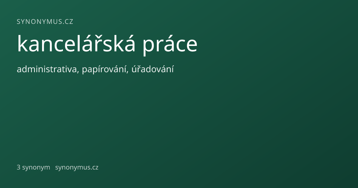 Náhled odkazu: kancelářská práce