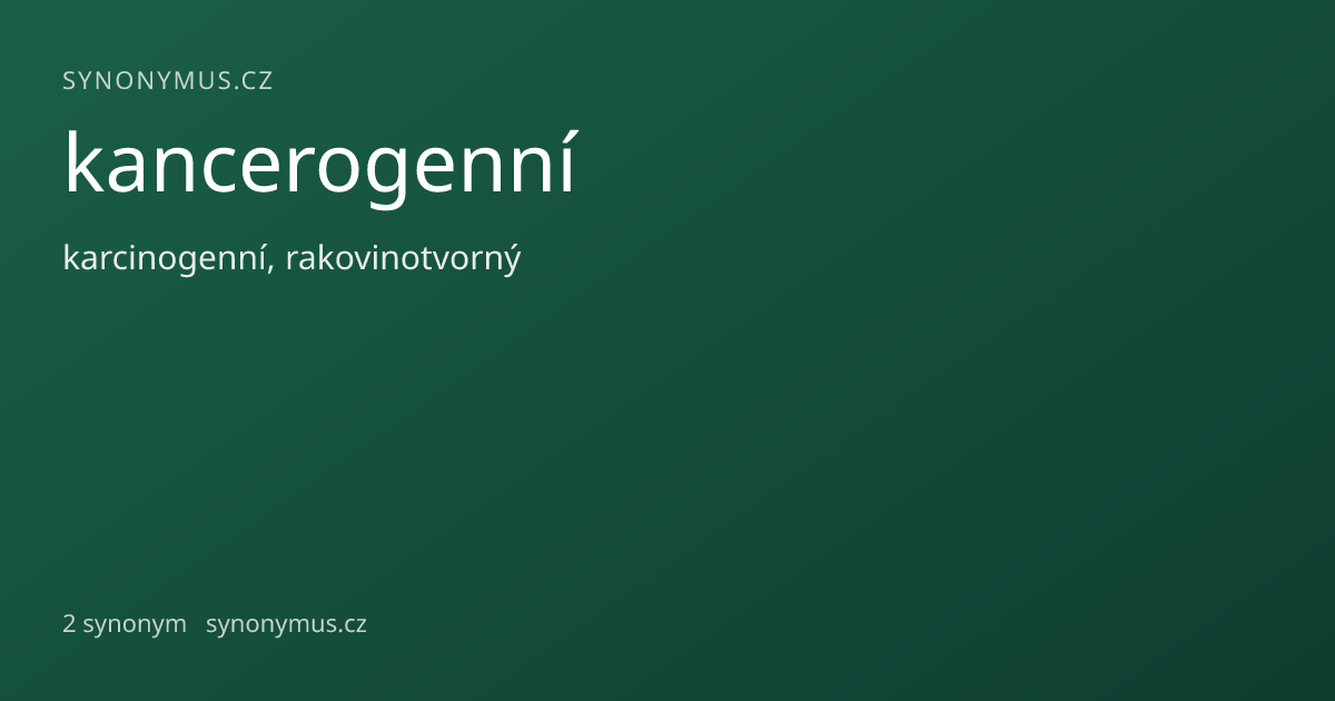 Náhled odkazu: kancerogenní